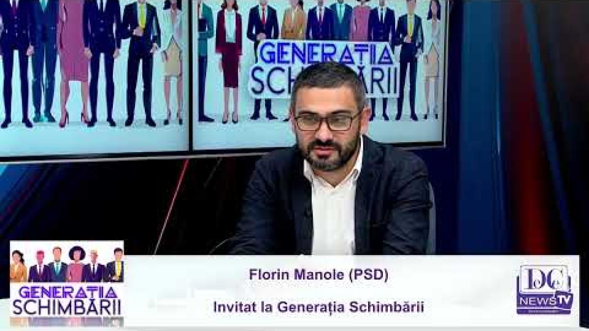 Florin Manole (PSD), invitat la Generația Schimbării la DC News TV