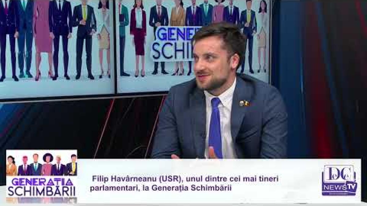 Filip Havârneanu (USR), unul dintre cei mai tineri parlamentari, la Generația Schimbării