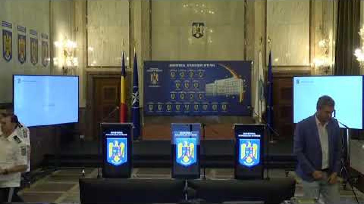 Conferință de presă organizată de Ministerul Afacerilor Interne cu tema măsurilor de conducerea MAI