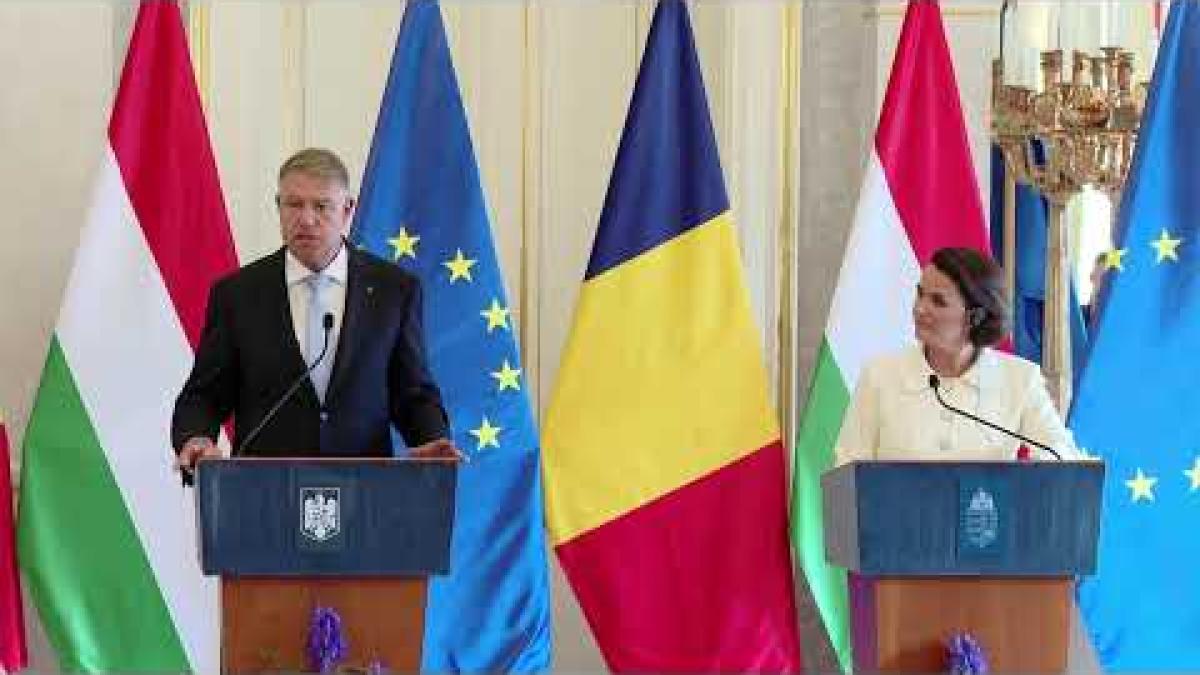 Declarații de presă comune susținute de Klaus Iohannis și Președintele Ungariei, Katalin Novák