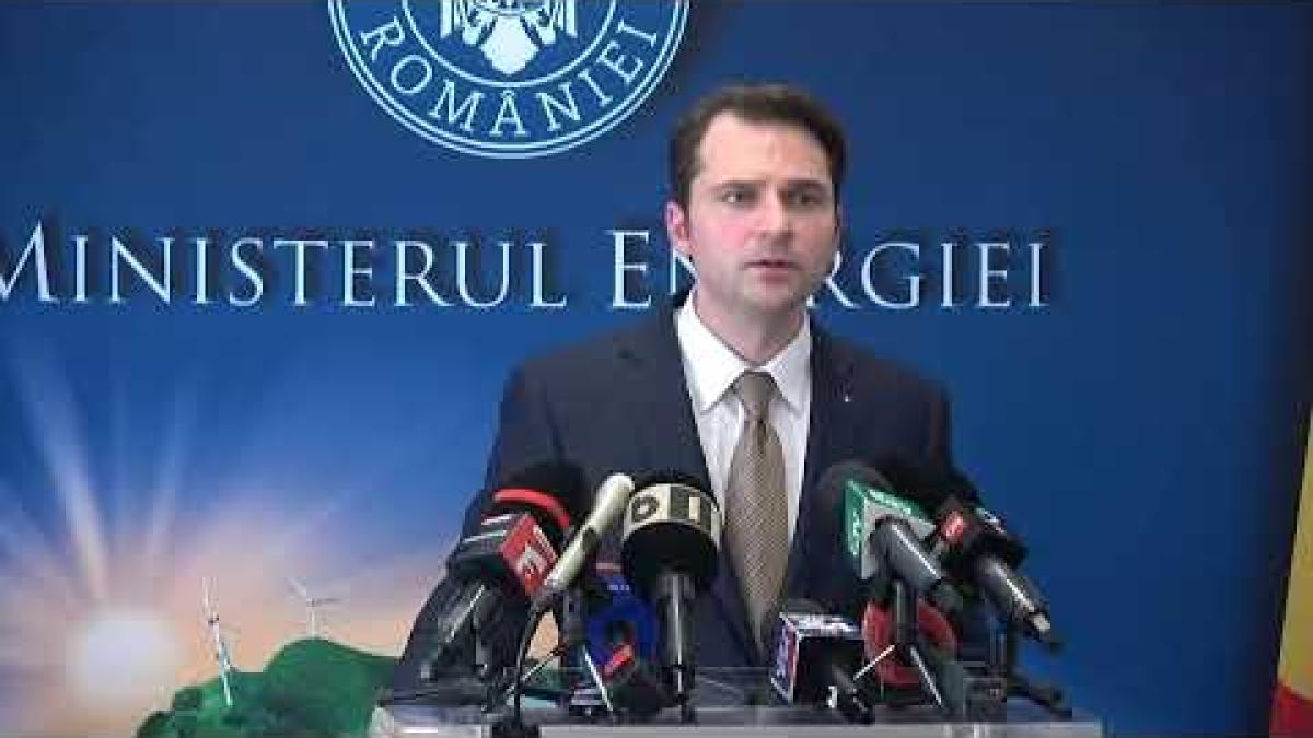 Conferință de presă susținută de ministrul Energiei, Sebastian Burduja