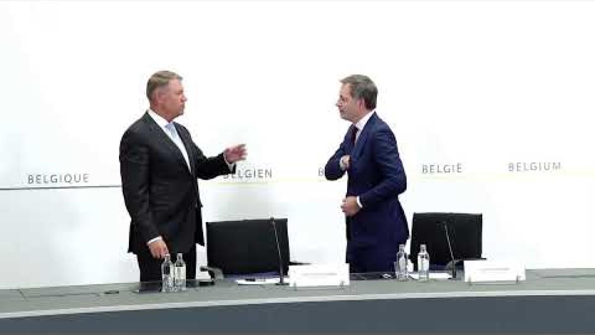 Declarații de presă comune susținute de  Klaus Iohannis și Prim-ministrul Alexander De Croo