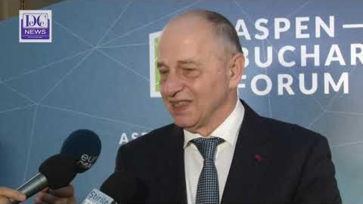 Mircea Geoană, declarație de presă la Aspen-GMF Bucharest Forum 2023