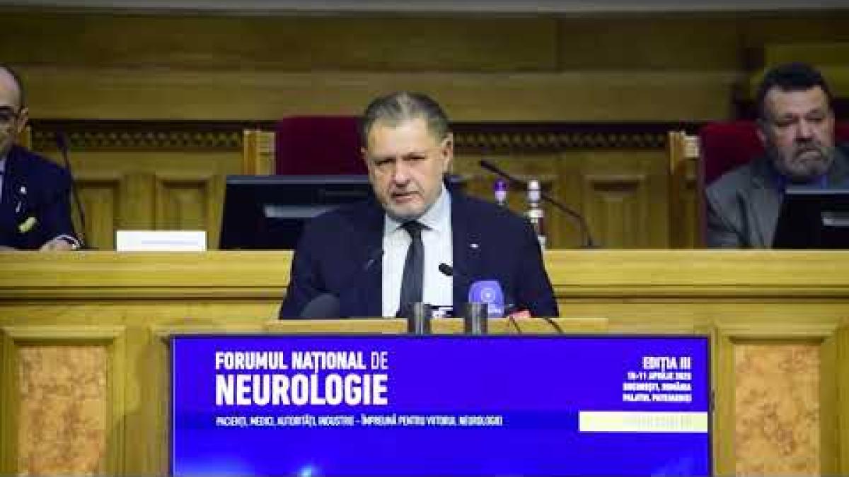Alexandru Rafila, ministrul Sănătății, la Forumul Național de Neurologie