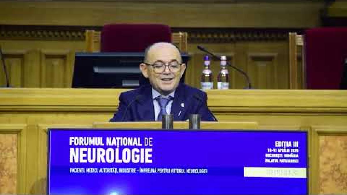 Prof. dr. Fior Dafin Mureșanu, declarații în cadrul Forumului Național de Neurologie