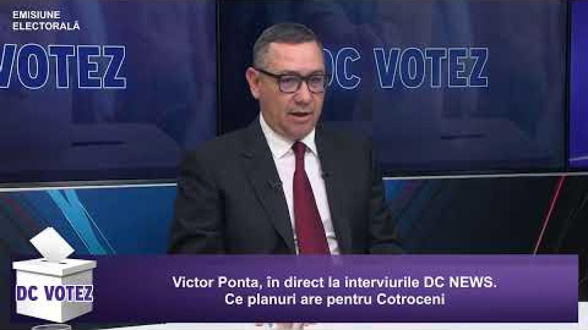 Victor Ponta, în direct la interviurile DC NEWS. Ce planuri are pentru Cotroceni