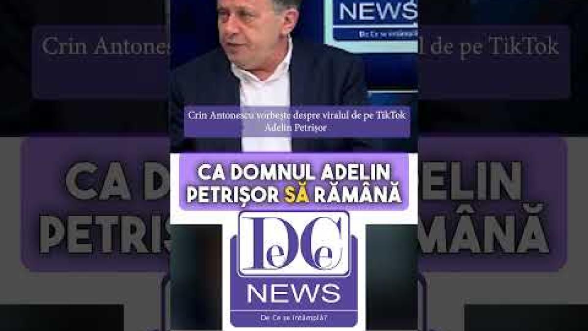 Crin Antonescu află despre viralul de pe TikTok Adelin Petrișor