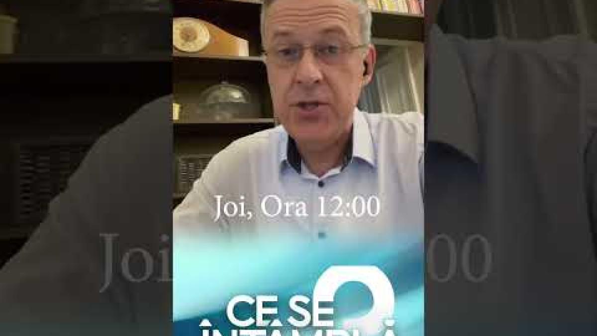 Urmăriți emisiunea „Ce se intamplă?”, joi de la ora 12:00 pe YouTube DCNEWS