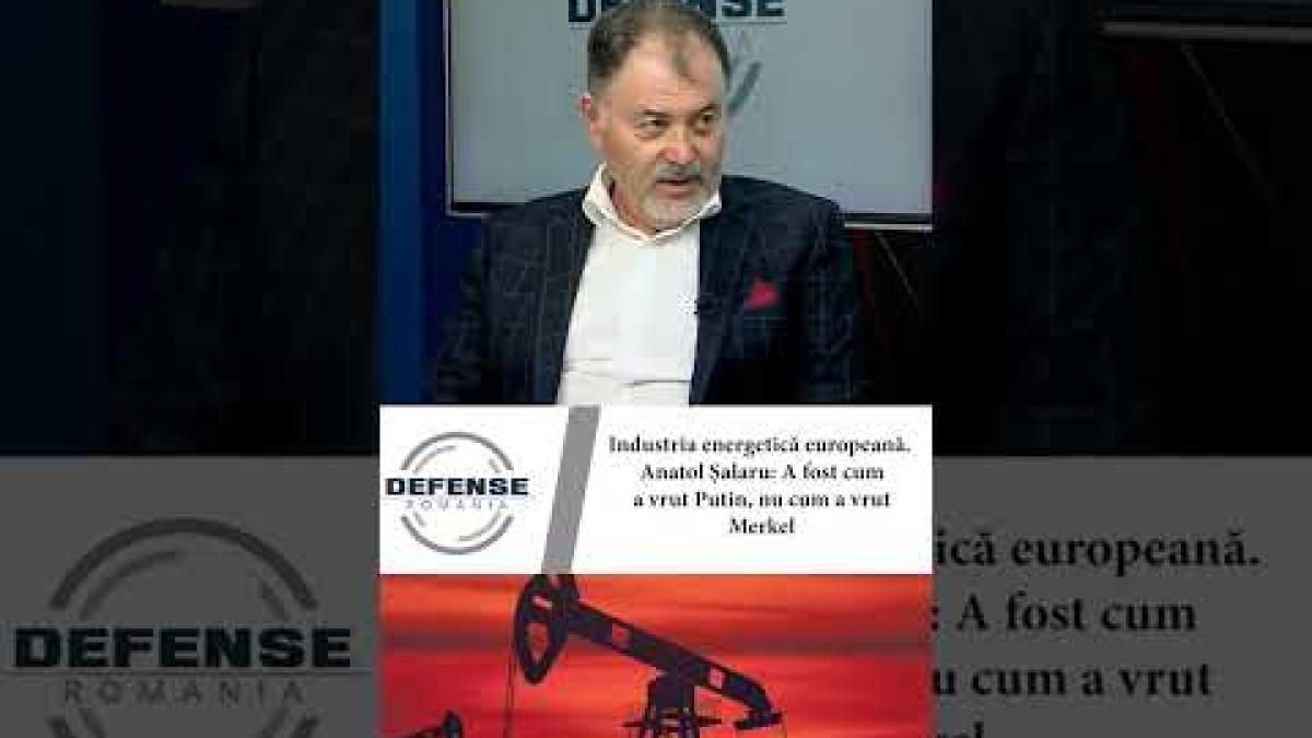 Anatol Șalaru, despre industria energetică europeană: A fost cum a vrut Putin, nu cum a vrut Merkel