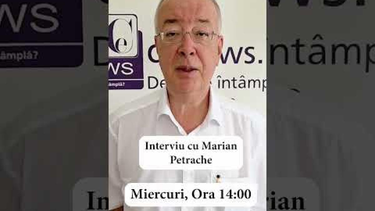 Miercuri, la ora 14:00 pe YouTube DCNEWS